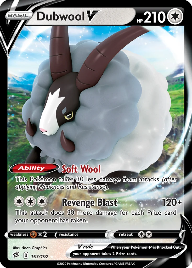 Dubwool V 153/192 Rare holo v