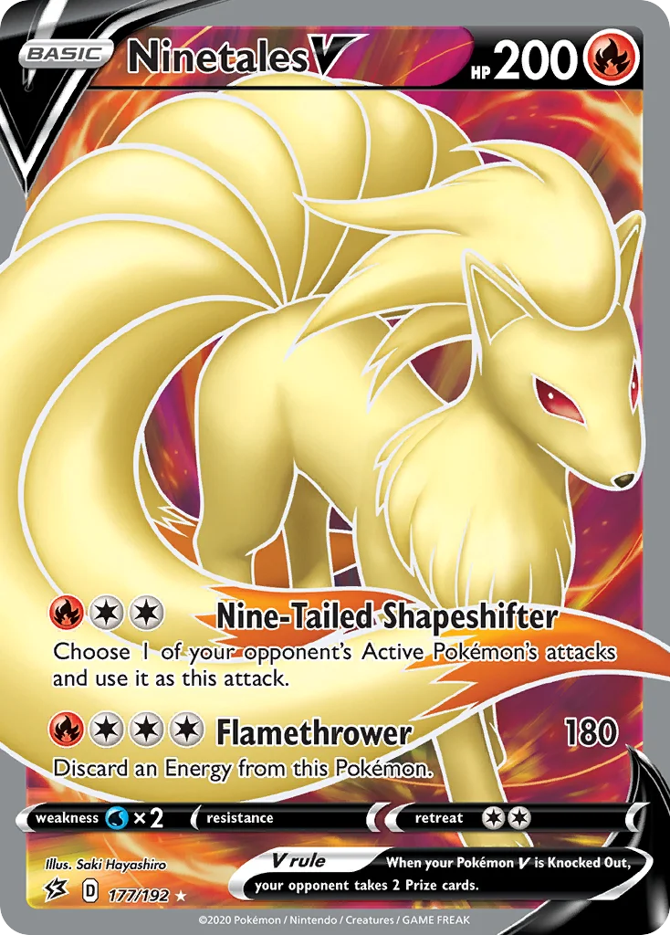swsh2-177 Ninetales V 177/192 Rare ultra