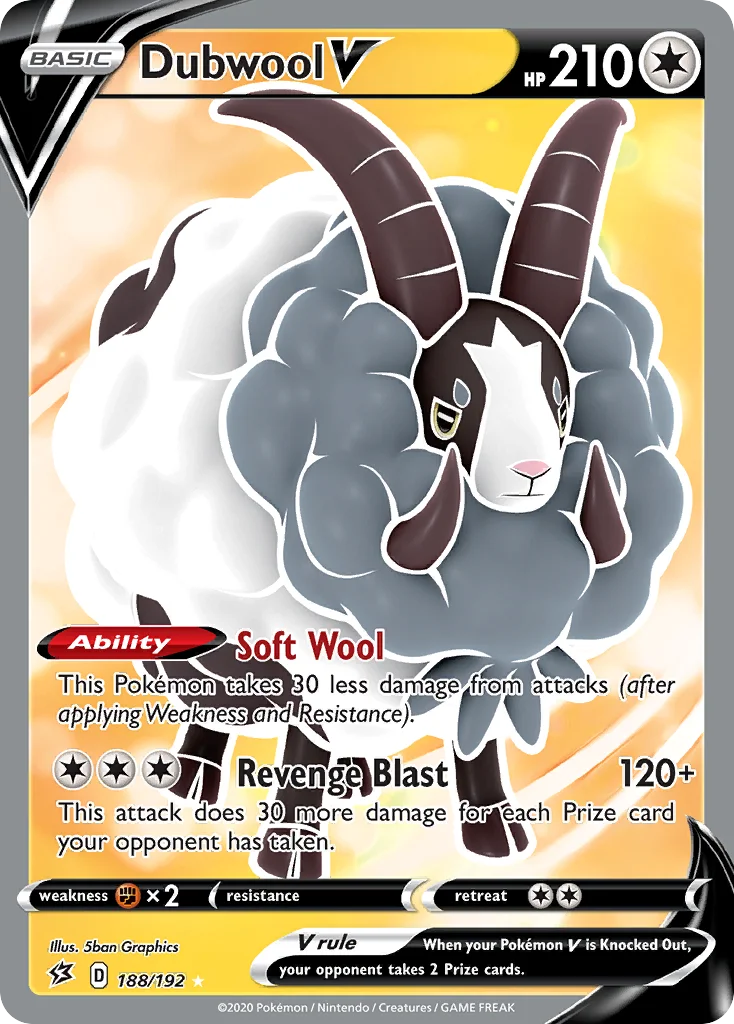 swsh2-188 Dubwool V 188/192 Rare ultra