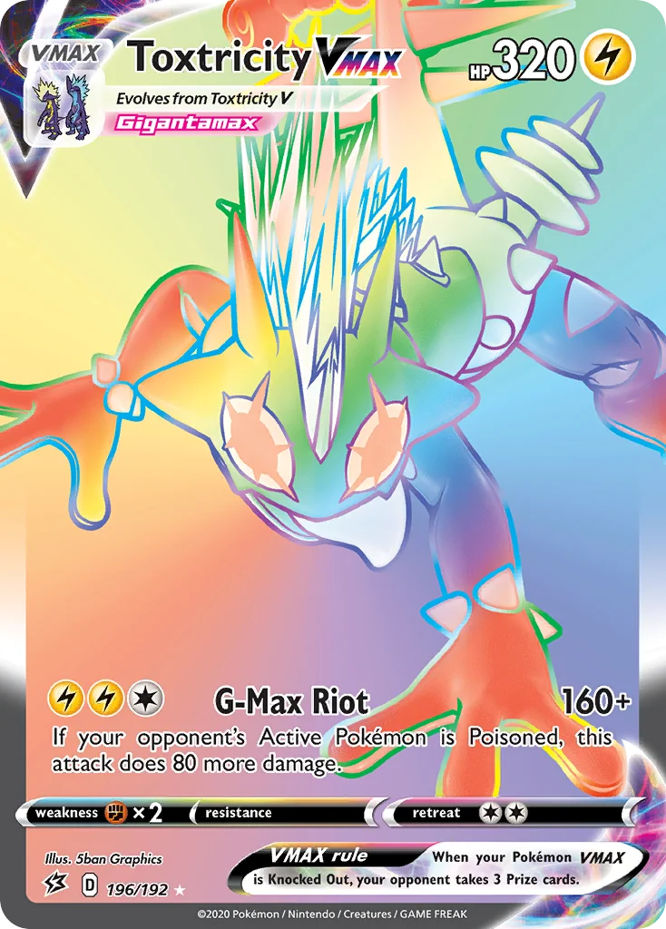 Toxtricity VMAX 196/192 Rare rainbow