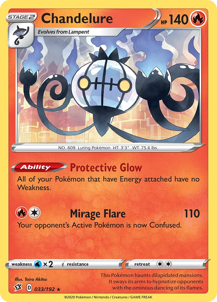 Chandelure 033/192 Rare holo