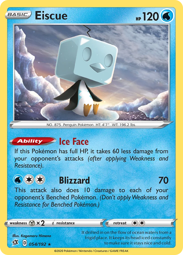 Eiscue 054/192 Rare holo