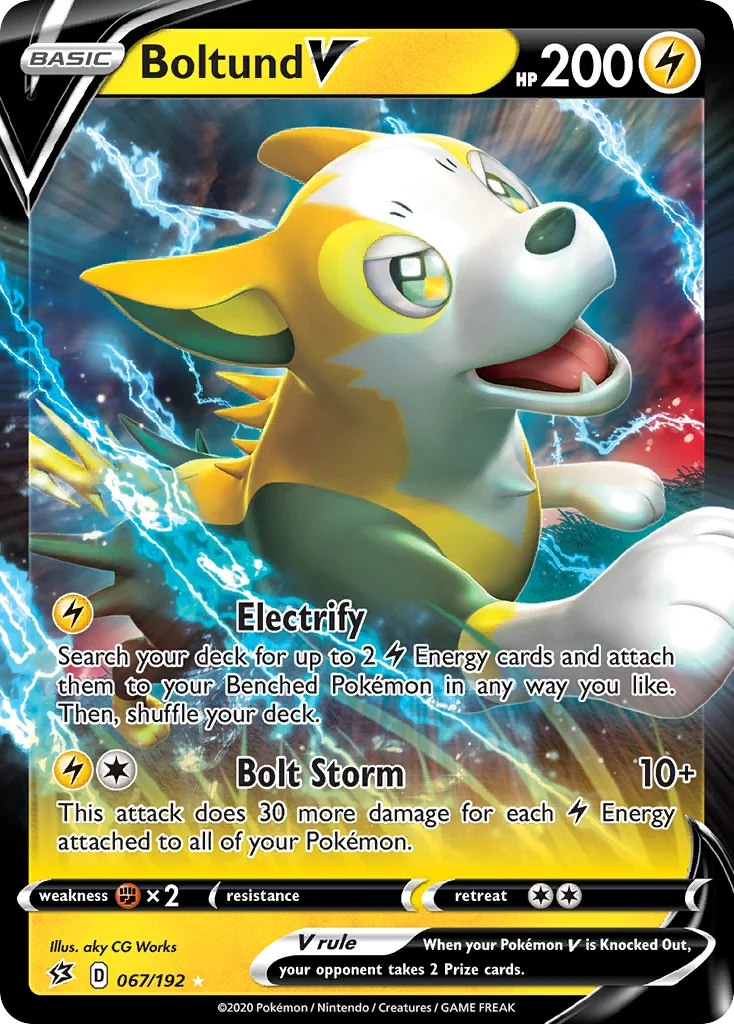 Boltund V 067/192 Rare holo v
