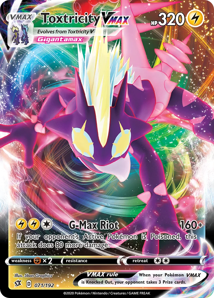Toxtricity VMAX 071/192 Rare holo vmax