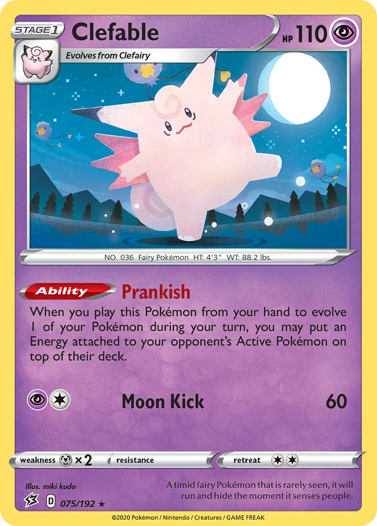 Clefable 075/192 Rare holo