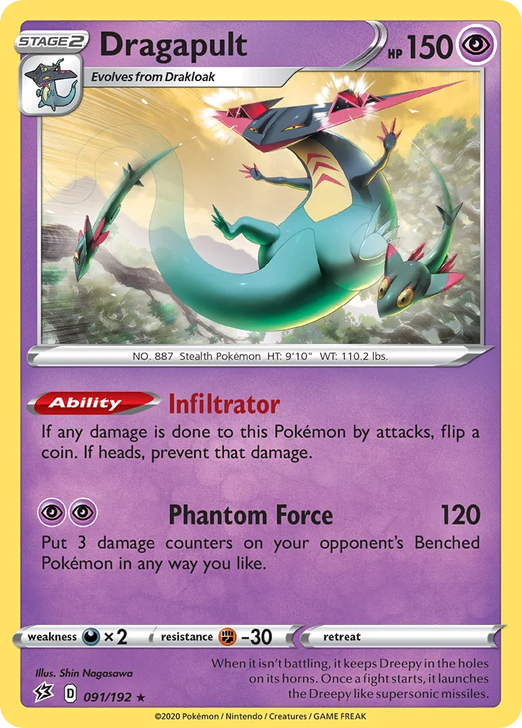 Dragapult 091/192 Rare holo