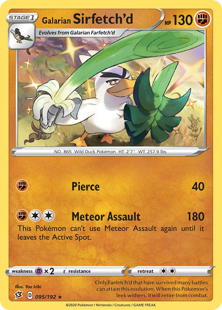 Galarian Sirfetch'd 095/192 Rare holo