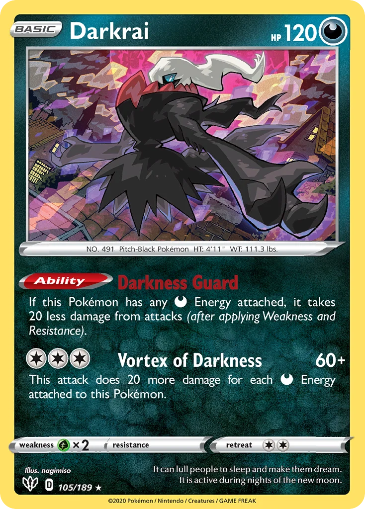 Darkrai 105/189 Rare holo