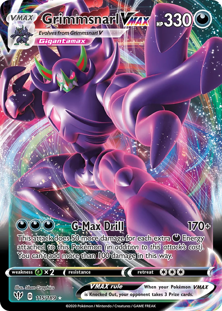 Grimmsnarl VMAX 115/189 Rare holo vmax