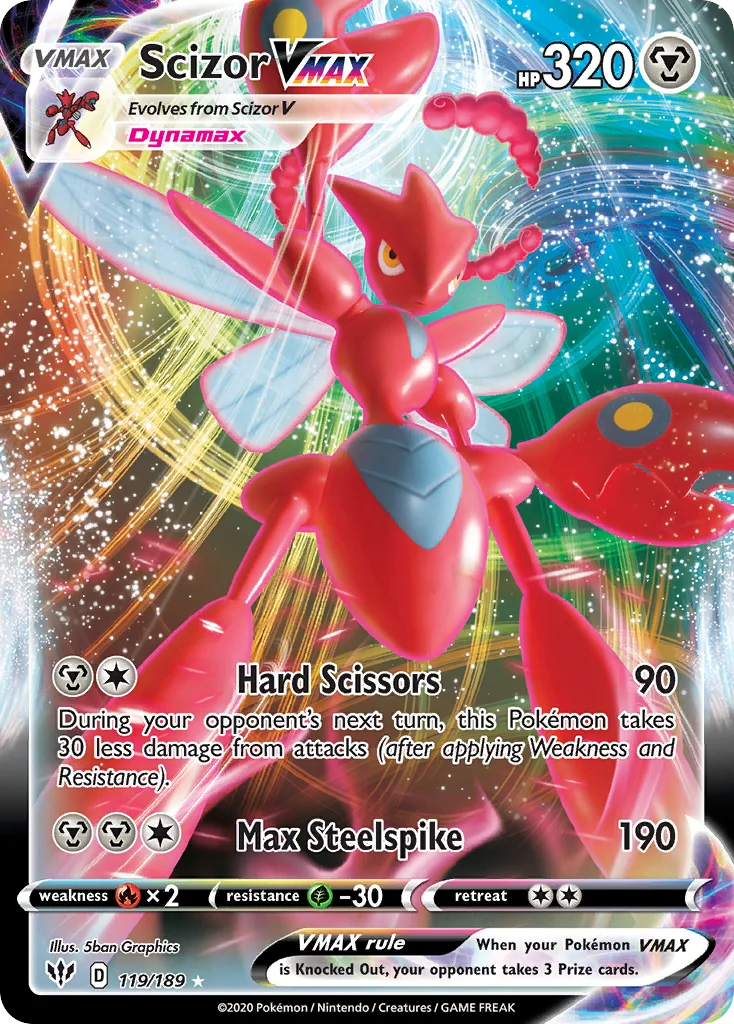 Scizor VMAX 119/189 Rare holo vmax
