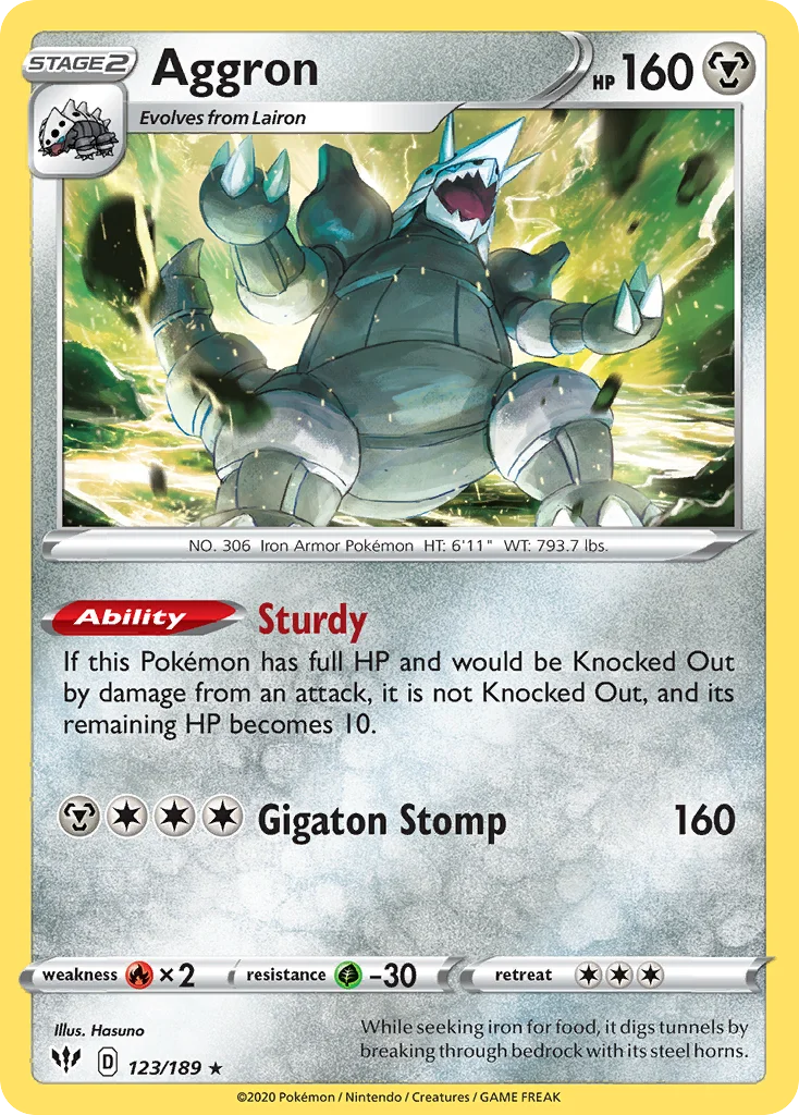 Aggron 123/189 Rare holo