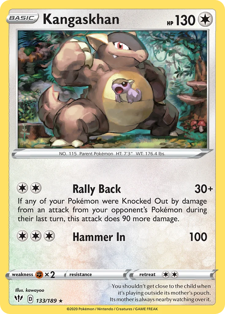 Kangaskhan 133/189 Rare holo