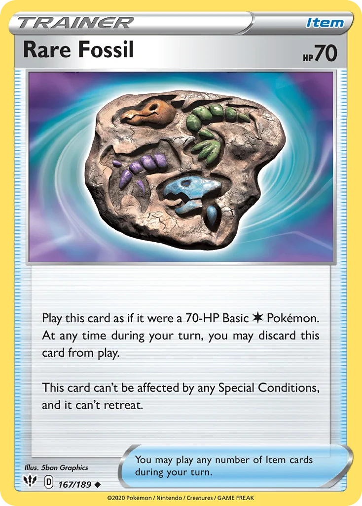 Rare Fossil 167/189 Uncommon