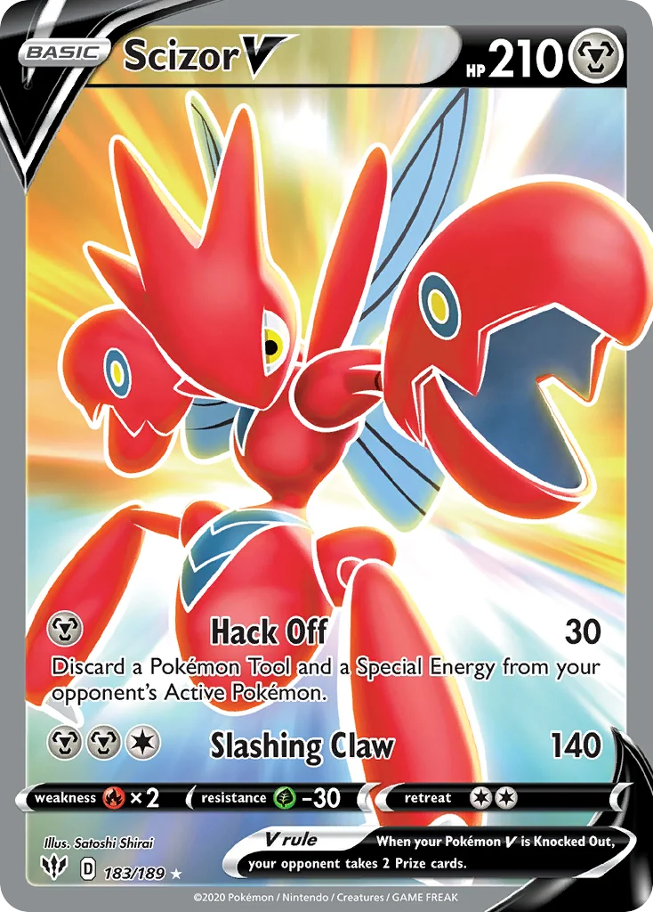 Scizor V 183/189 Rare ultra