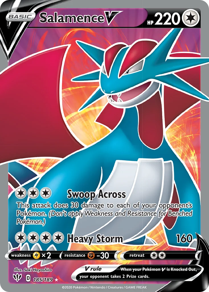 Salamence V 185/189 Rare ultra