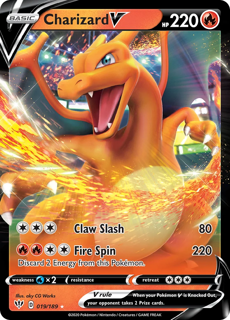 swsh3-19 Charizard V 019/189 Rare holo v