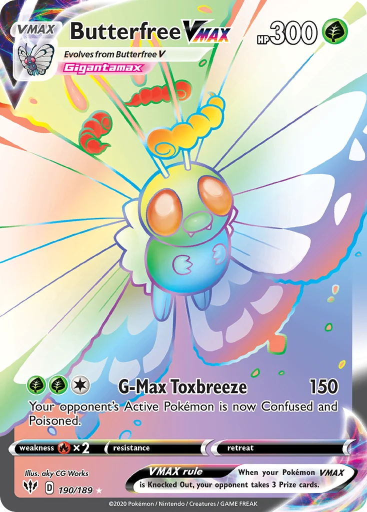 Butterfree VMAX 190/189 Rare rainbow