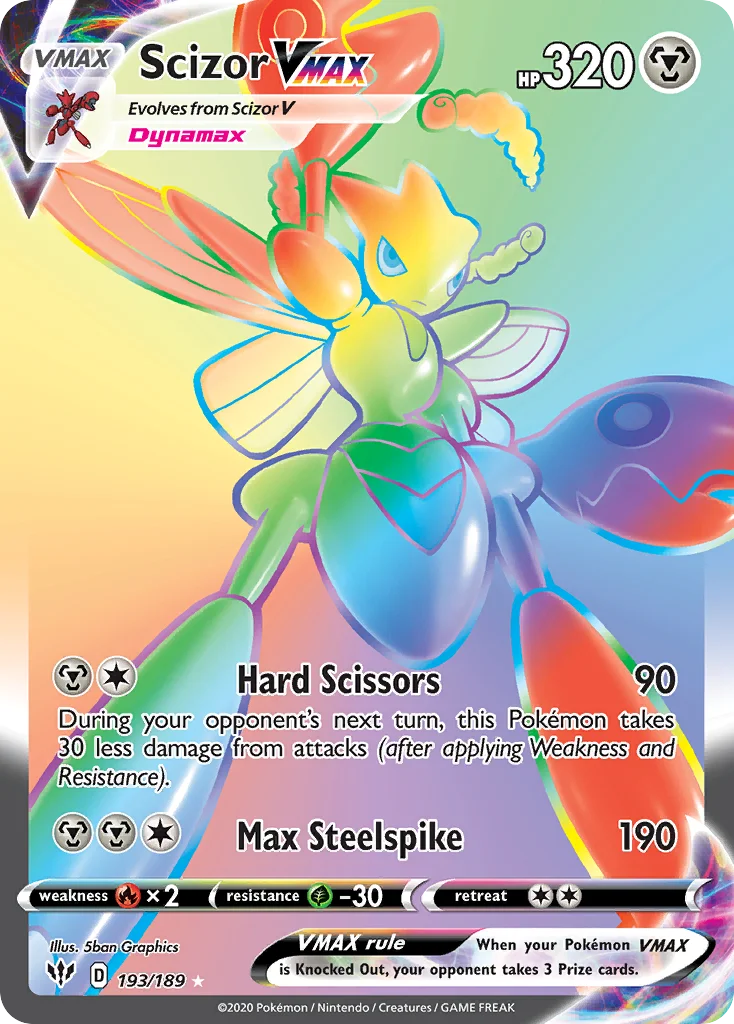 Scizor VMAX 193/189 Rare rainbow