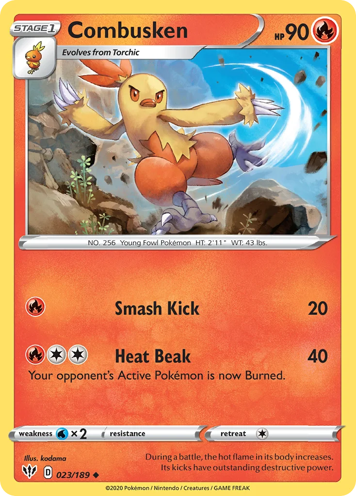 swsh3-23 Combusken 023/189 Uncommon