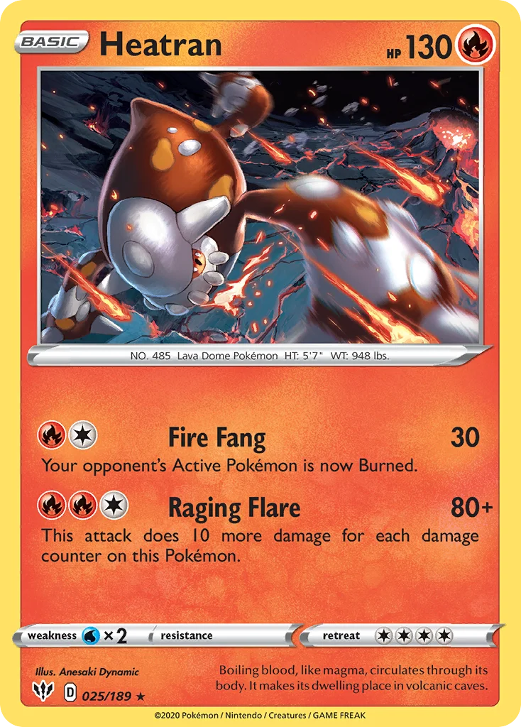 Heatran 025/189 Rare holo