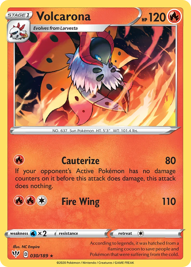 swsh3-30 Volcarona 030/189 Rare