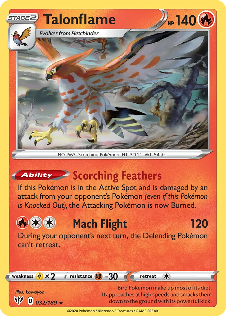 swsh3-32 Talonflame 032/189 Rare