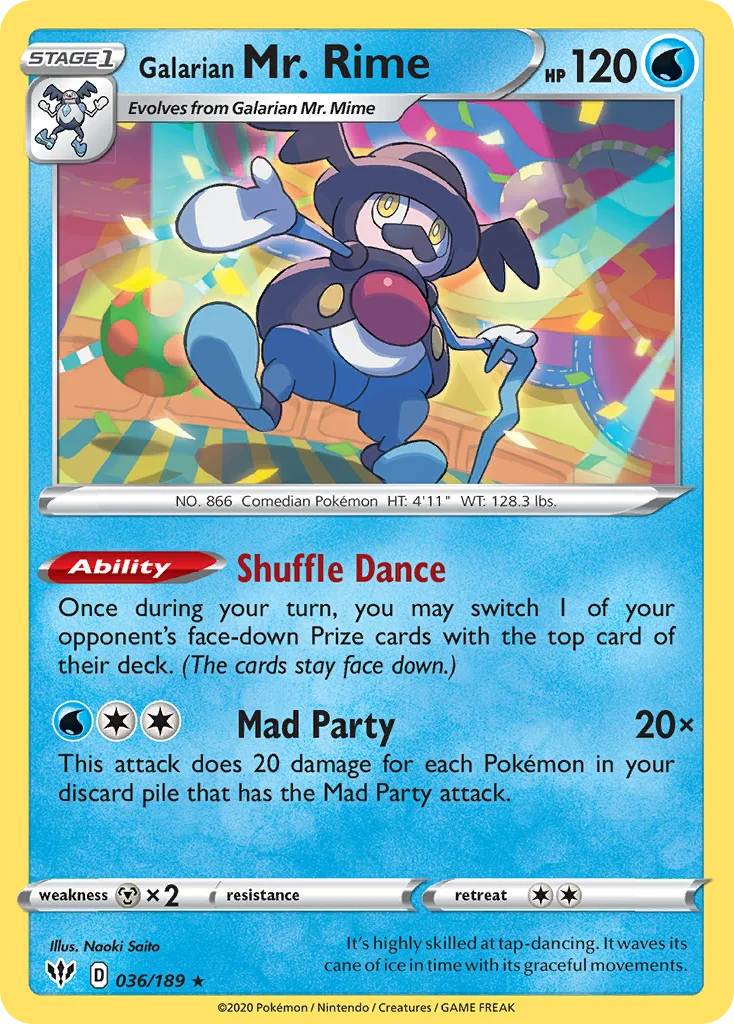 swsh3-36 Galarian Mr. Rime 036/189 Rare