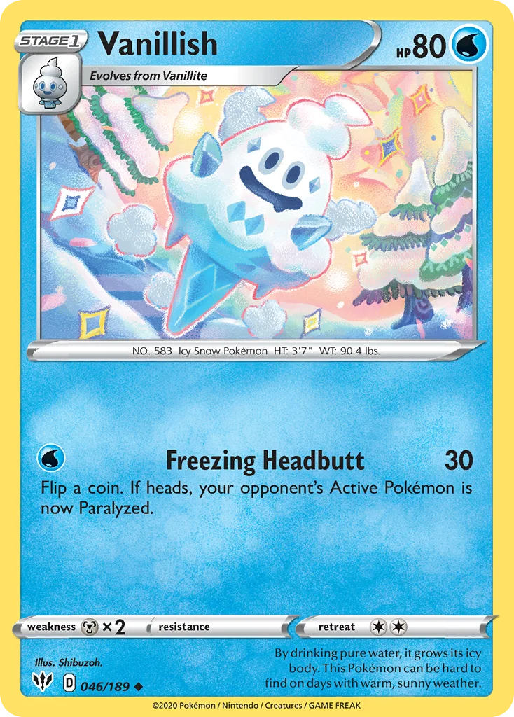 swsh3-46 Vanillish 046/189 Uncommon