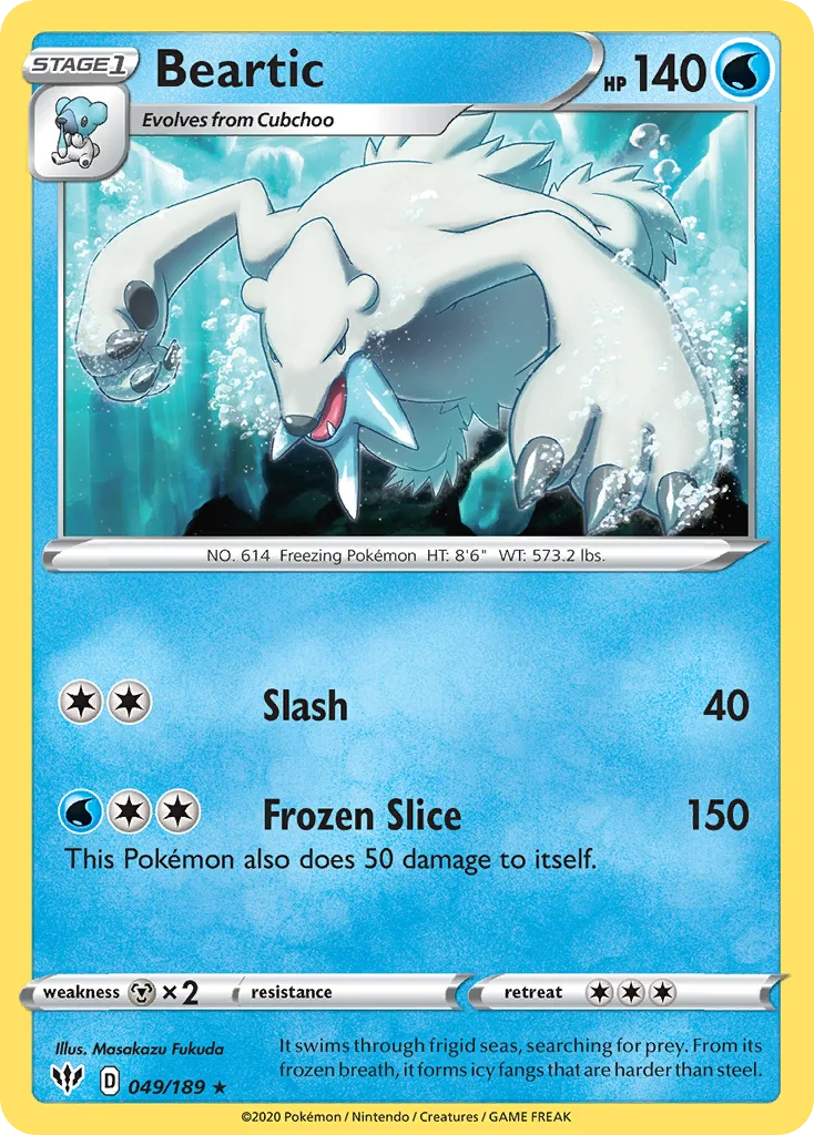 swsh3-49 Beartic 049/189 Rare