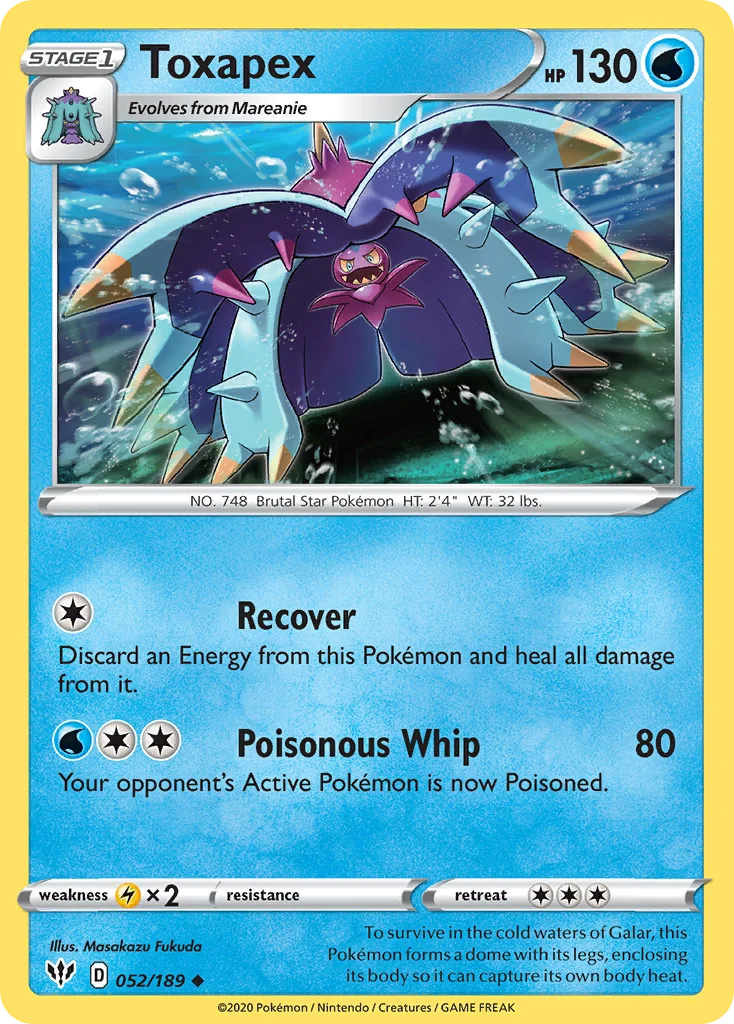 swsh3-52 Toxapex 052/189 Uncommon