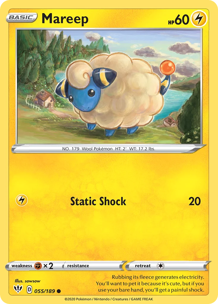 swsh3-55 Mareep 055/189 Common