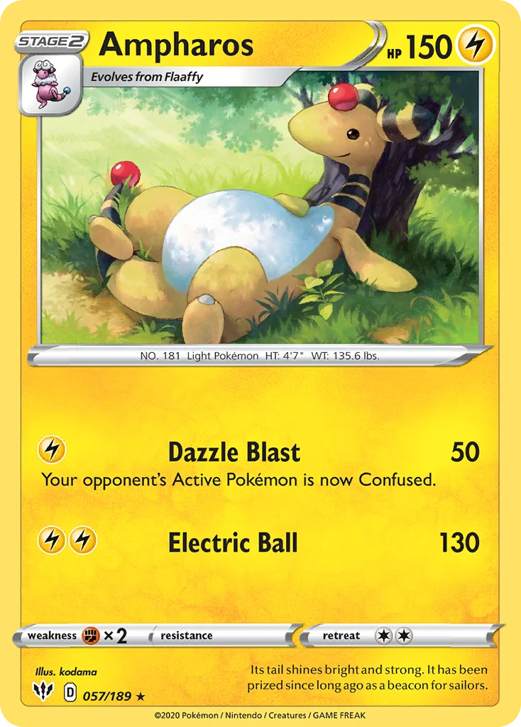 swsh3-57 Ampharos 057/189 Rare
