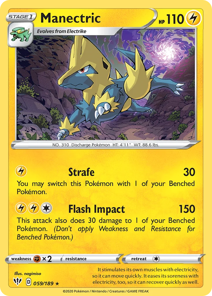 swsh3-59 Manectric 059/189 Rare