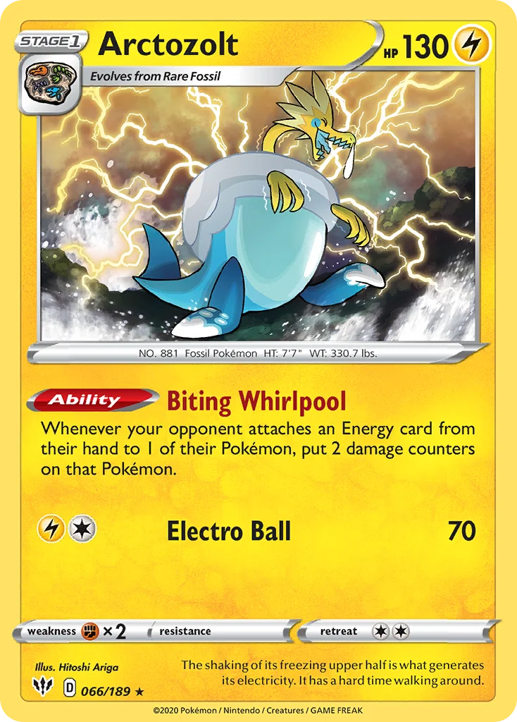 swsh3-66 Arctozolt 066/189 Rare holo
