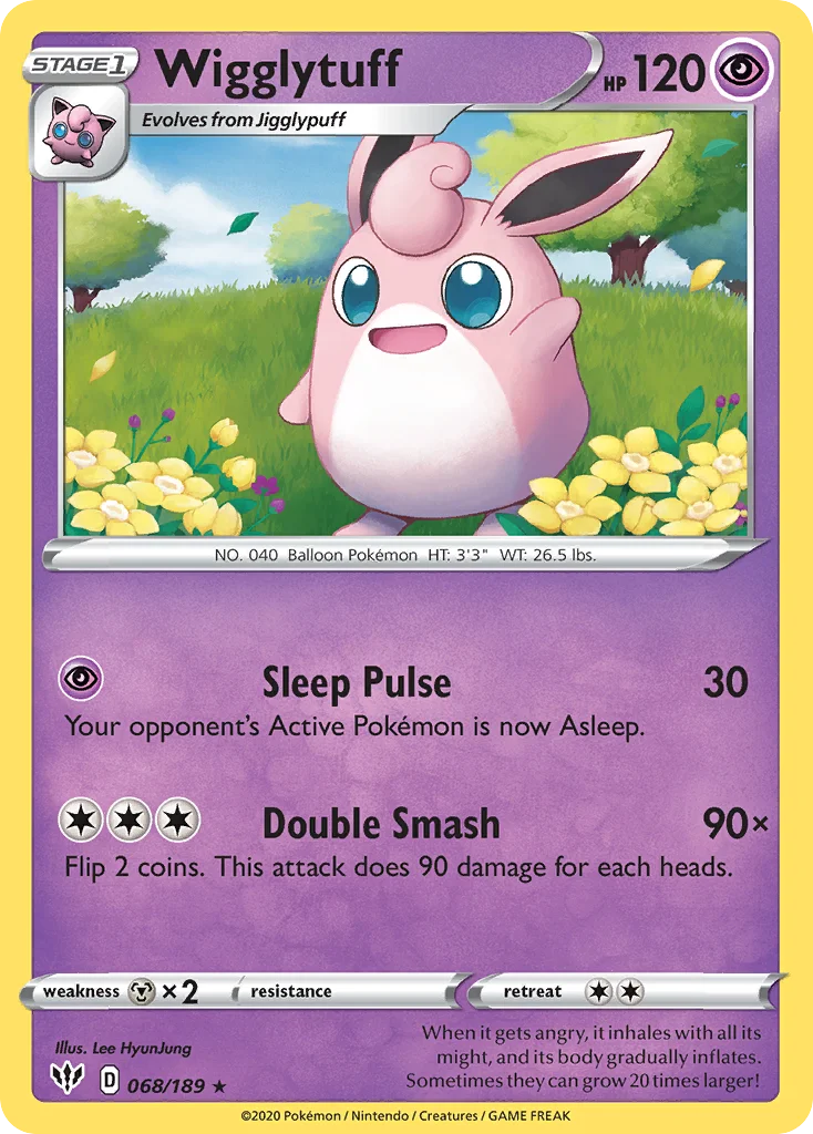 swsh3-68 Wigglytuff 068/189 Rare