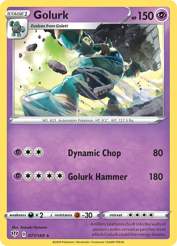 swsh3-77 Golurk 077/189 Rare