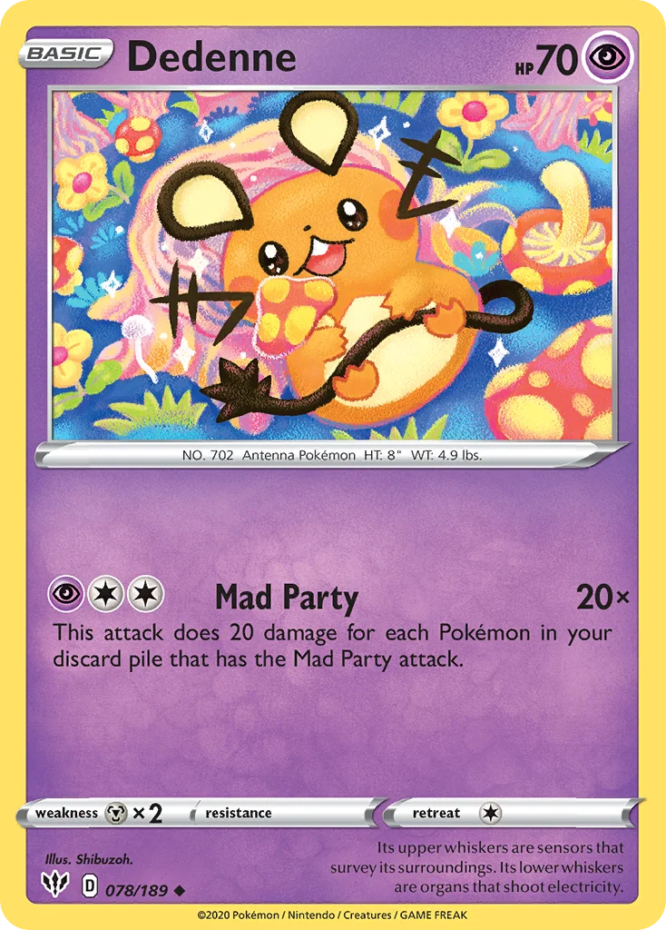 swsh3-78 Dedenne 078/189 Uncommon