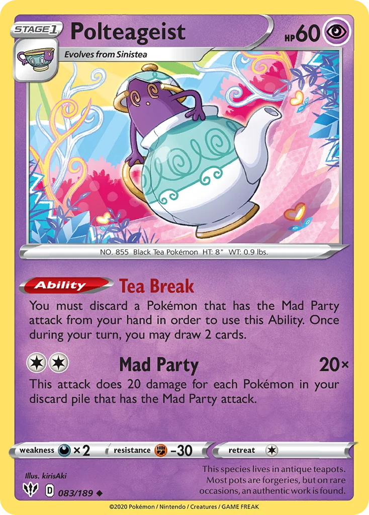swsh3-83 Polteageist 083/189 Uncommon