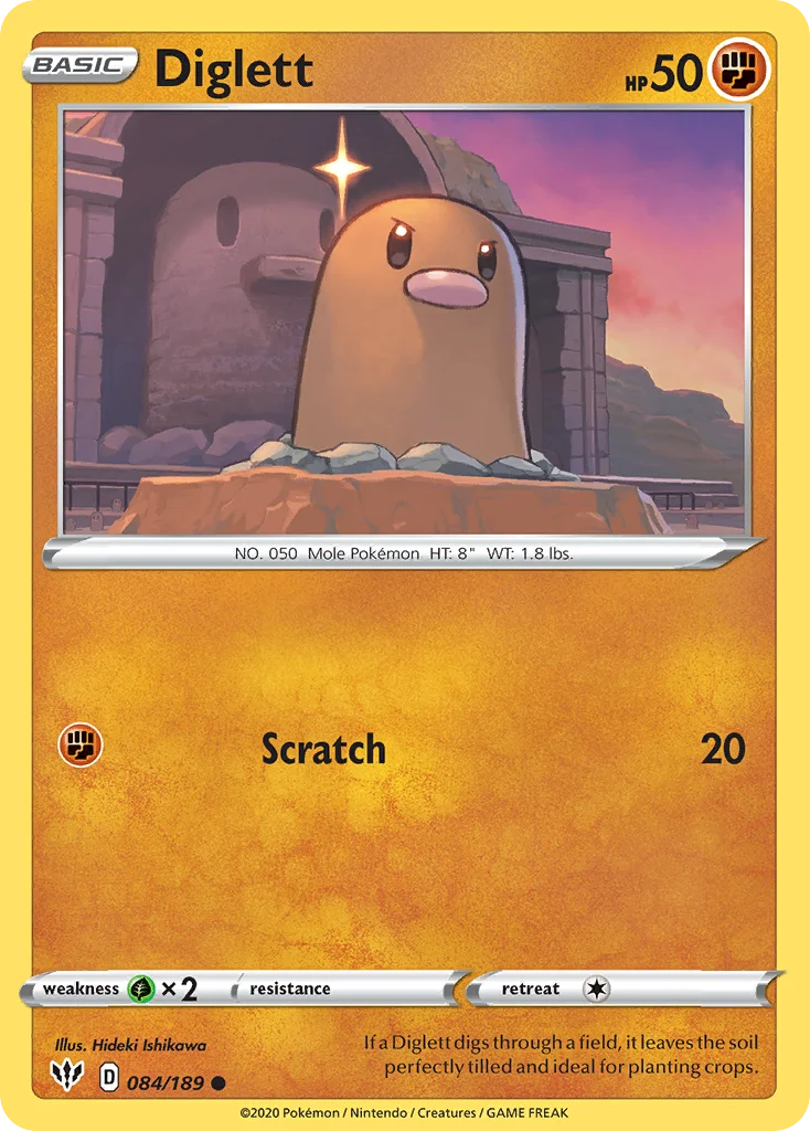 swsh3-84 Diglett 084/189 Common