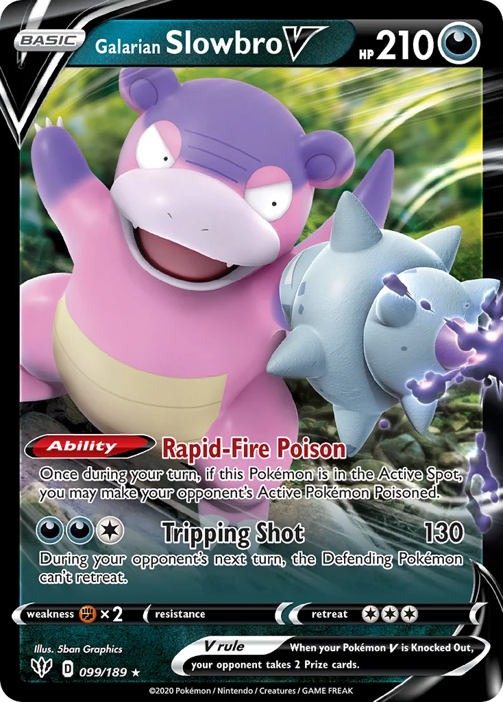 Galarian Slowbro V 099/189 Rare holo v