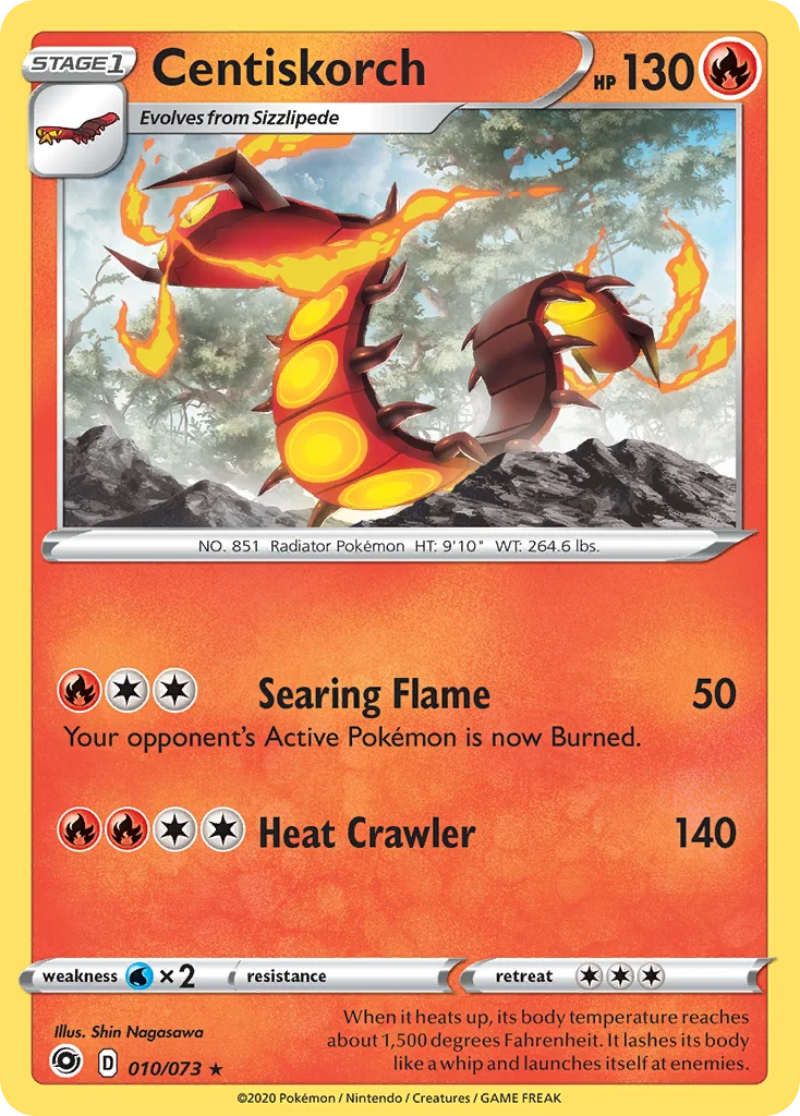 swsh35-10 Centiskorch 010/073 Rare holo