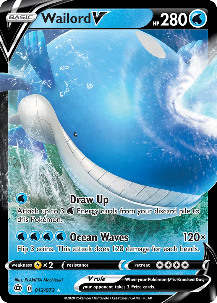 swsh35-13 Wailord V 013/073 Rare holo v