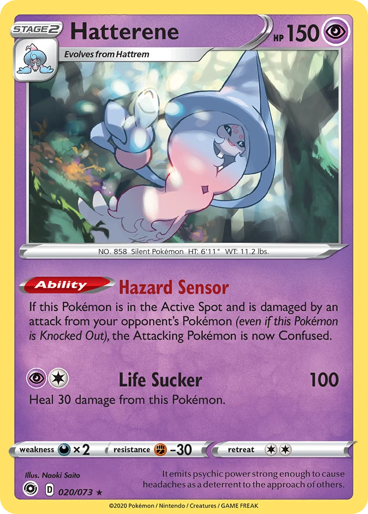 swsh35-20 Hatterene 020/073 Rare holo