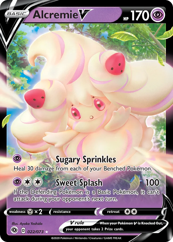 swsh35-22 Alcremie V 022/073 Rare holo v