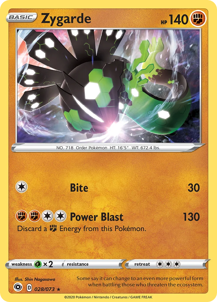 swsh35-28 Zygarde 028/073 Rare holo