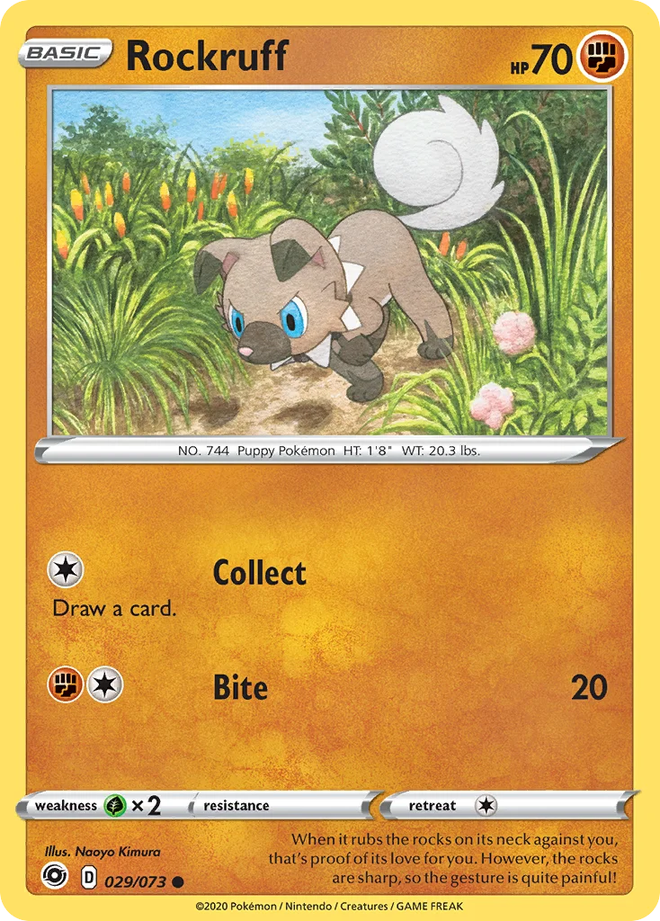 swsh35-29 Rockruff 029/073 Common