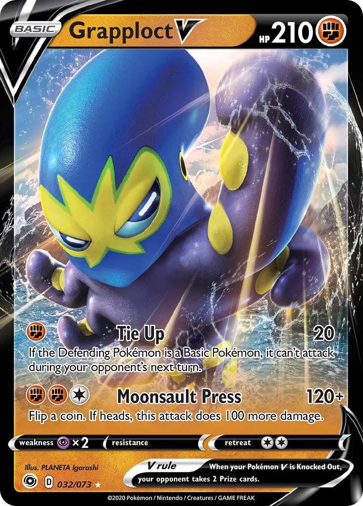 swsh35-32 Grapploct V 032/073 Rare holo v