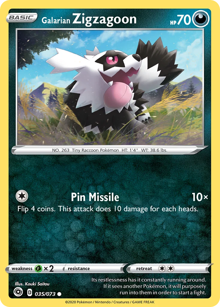 swsh35-35 Galarian Zigzagoon 035/073 Common