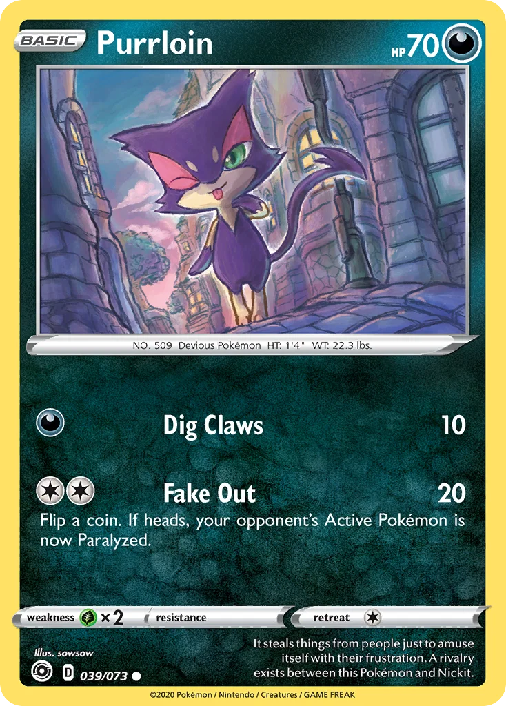 swsh35-39 Purrloin 039/073 Common