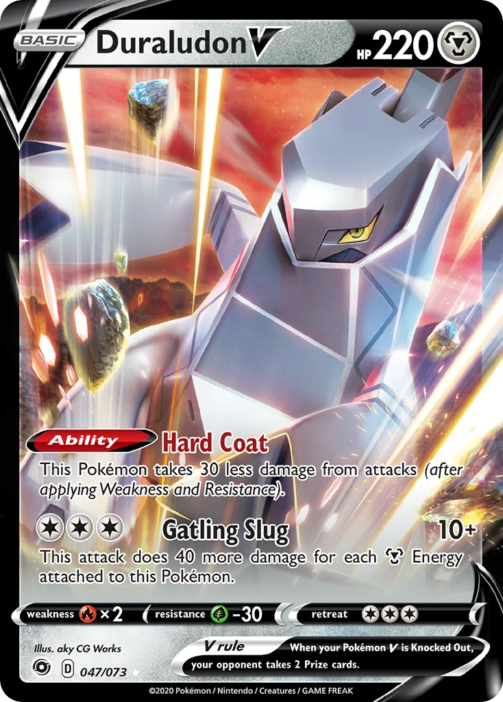 swsh35-47 Duraludon V 047/073 Rare holo v
